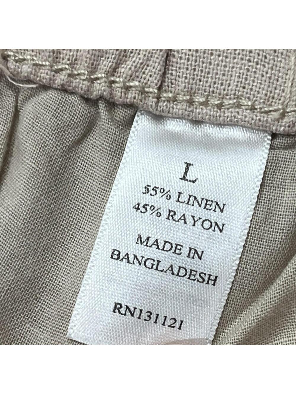Purple & More Beige Linen Blend Mini Skirt Women’s Large Coastal Beach Cottage - Picture 8 of 10